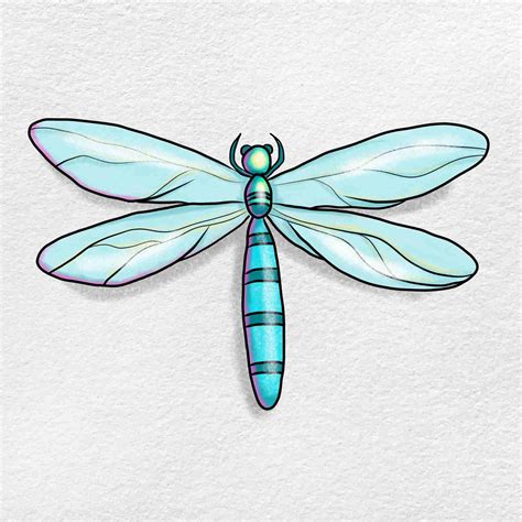 dragonfly drawing easy